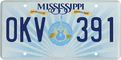 MS license plate OKV391