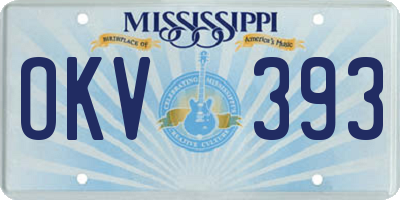 MS license plate OKV393