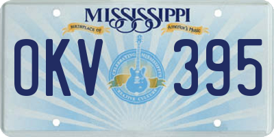 MS license plate OKV395