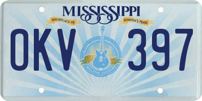 MS license plate OKV397