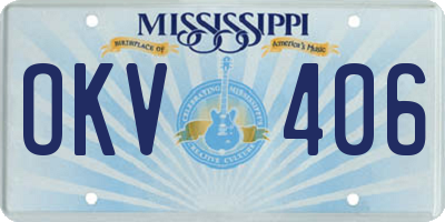 MS license plate OKV406