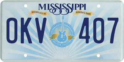 MS license plate OKV407