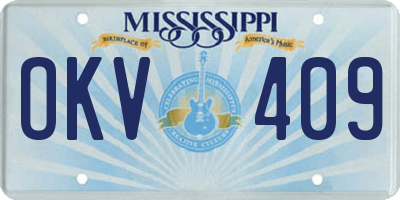 MS license plate OKV409