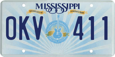 MS license plate OKV411