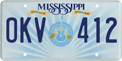 MS license plate OKV412