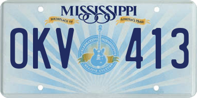 MS license plate OKV413