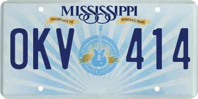 MS license plate OKV414