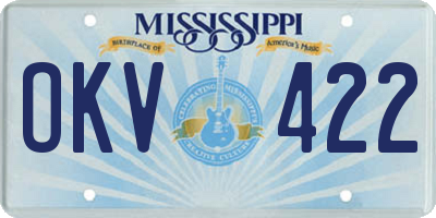 MS license plate OKV422