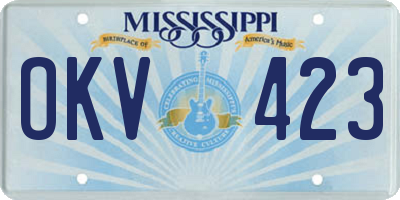 MS license plate OKV423