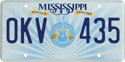 MS license plate OKV435
