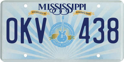 MS license plate OKV438