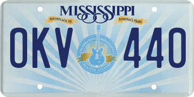 MS license plate OKV440