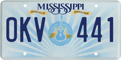 MS license plate OKV441