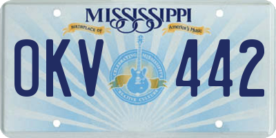 MS license plate OKV442