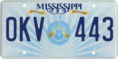 MS license plate OKV443