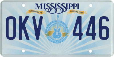 MS license plate OKV446
