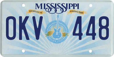 MS license plate OKV448