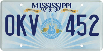 MS license plate OKV452