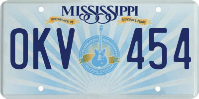 MS license plate OKV454