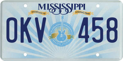 MS license plate OKV458