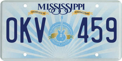 MS license plate OKV459