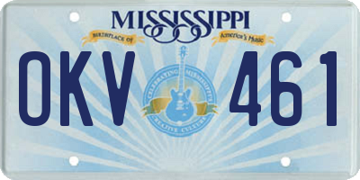 MS license plate OKV461
