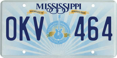 MS license plate OKV464
