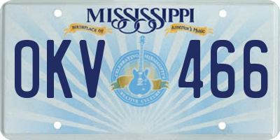 MS license plate OKV466