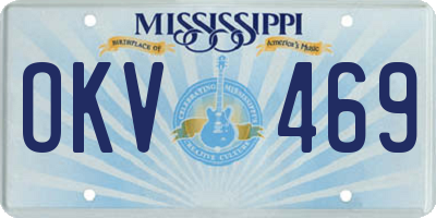 MS license plate OKV469