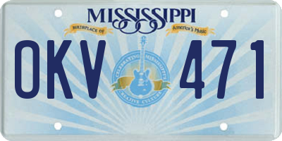 MS license plate OKV471