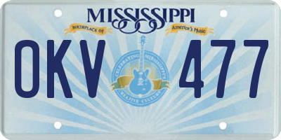 MS license plate OKV477