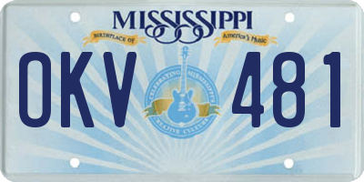 MS license plate OKV481