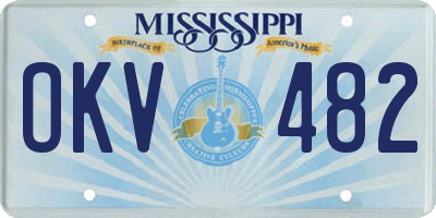 MS license plate OKV482