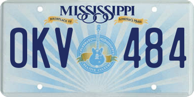 MS license plate OKV484