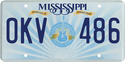 MS license plate OKV486