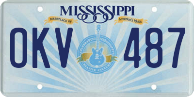 MS license plate OKV487