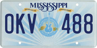 MS license plate OKV488