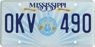 MS license plate OKV490