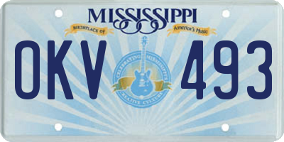 MS license plate OKV493