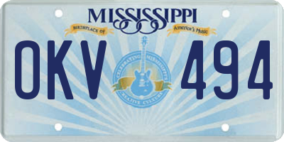 MS license plate OKV494