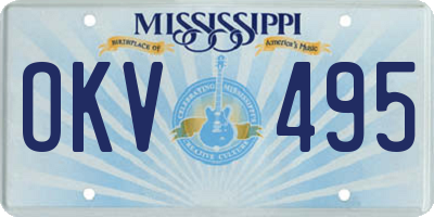 MS license plate OKV495