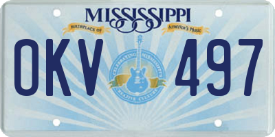 MS license plate OKV497