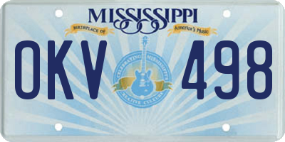 MS license plate OKV498