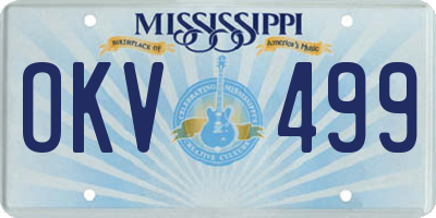 MS license plate OKV499