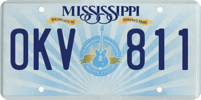 MS license plate OKV811