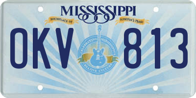 MS license plate OKV813