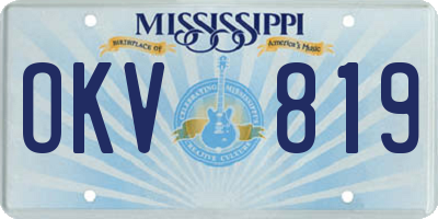 MS license plate OKV819