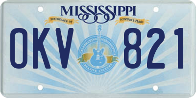 MS license plate OKV821