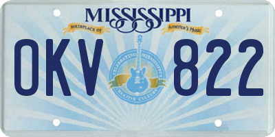MS license plate OKV822