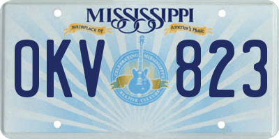 MS license plate OKV823
